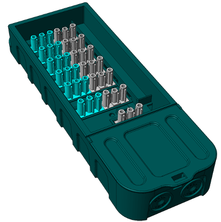 3D plastic part design render 